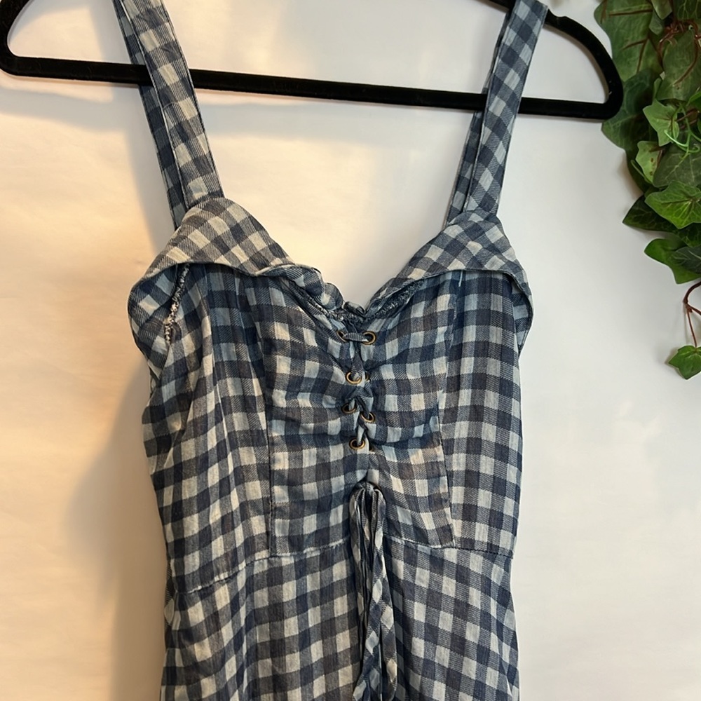 Speechless Plaid Blue Mini Dress - Picture 4 of 5